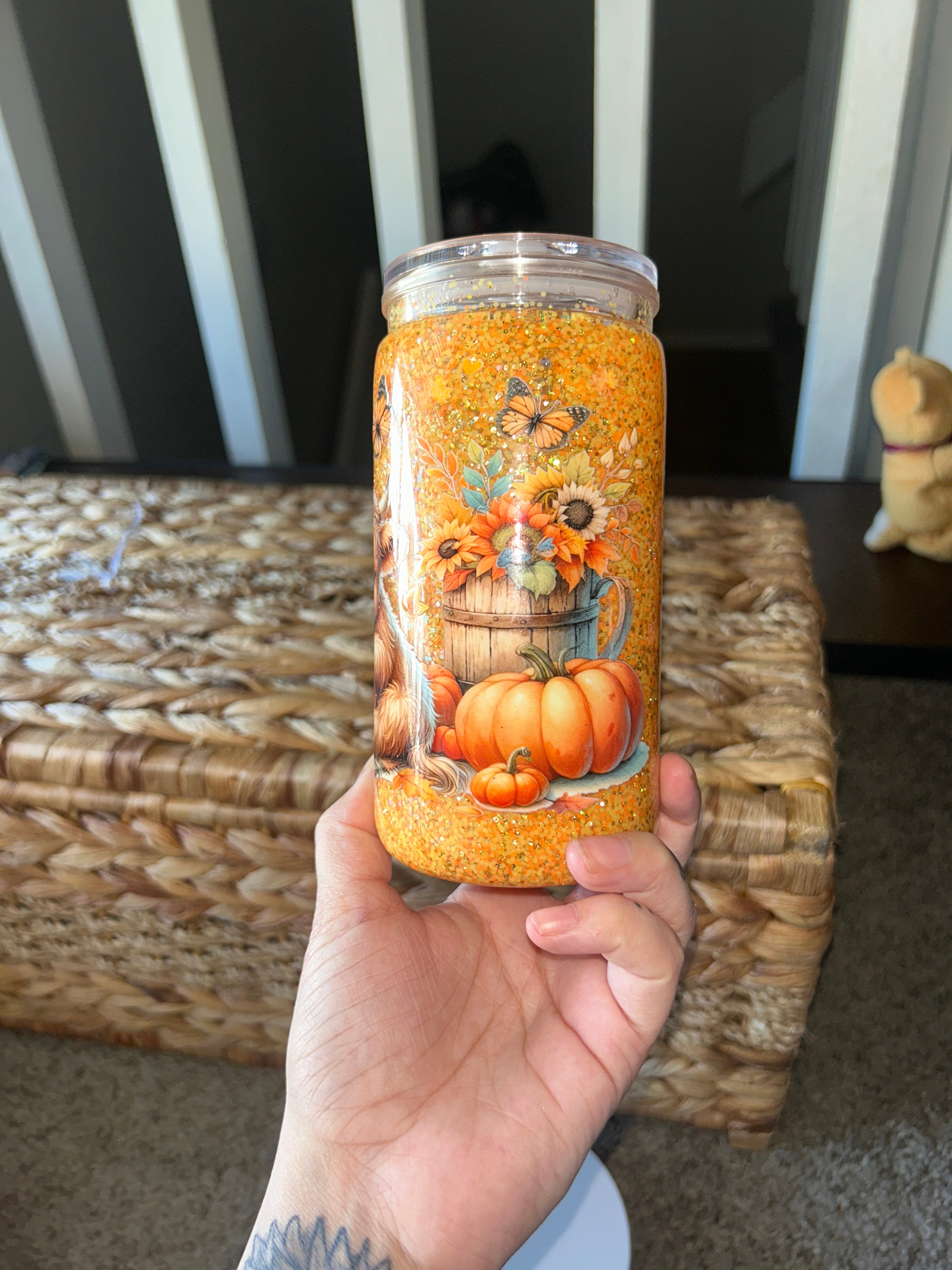 16 oz Glow in the Dark Fall Cow