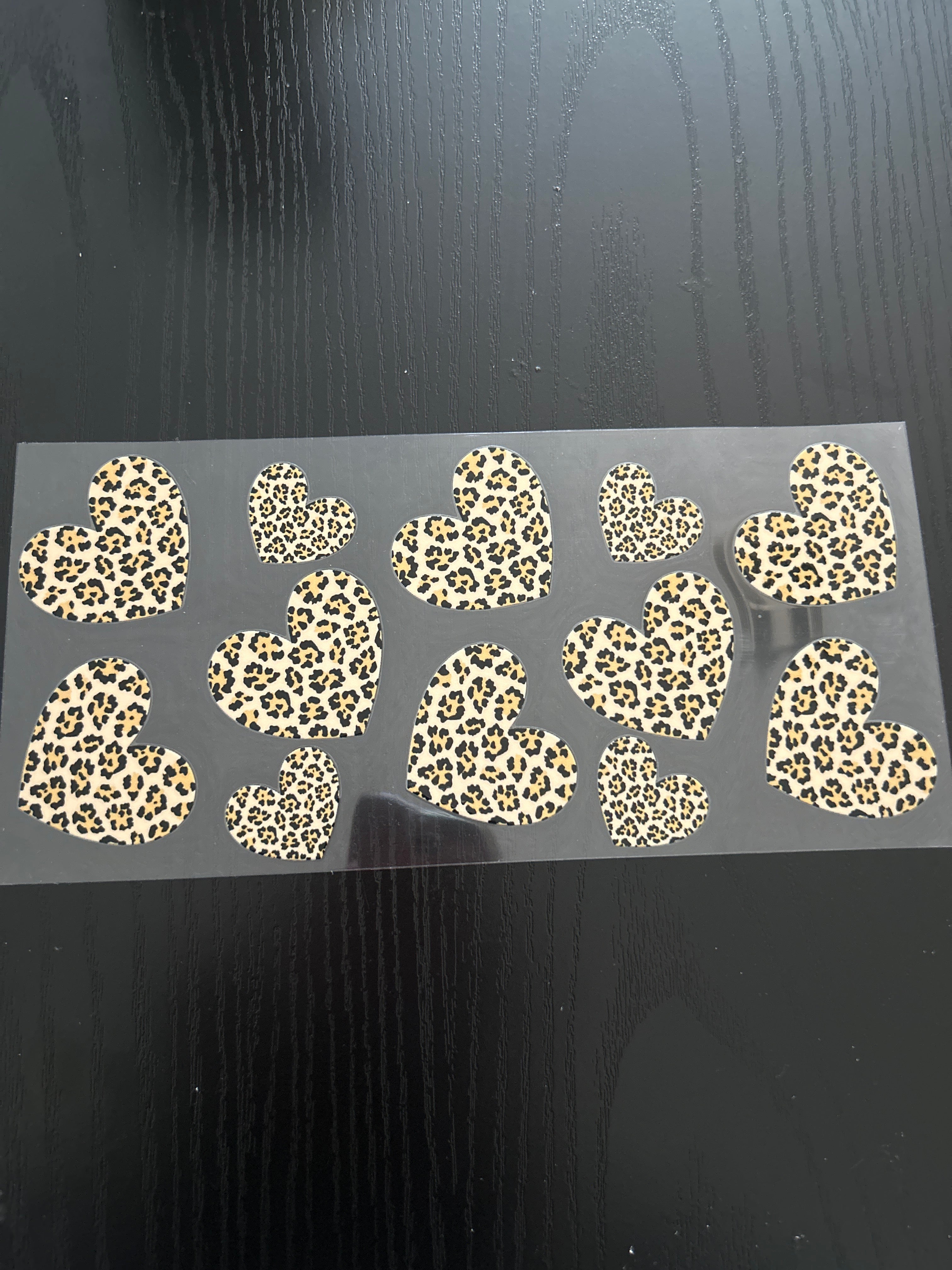 Cheetah Print Hearts