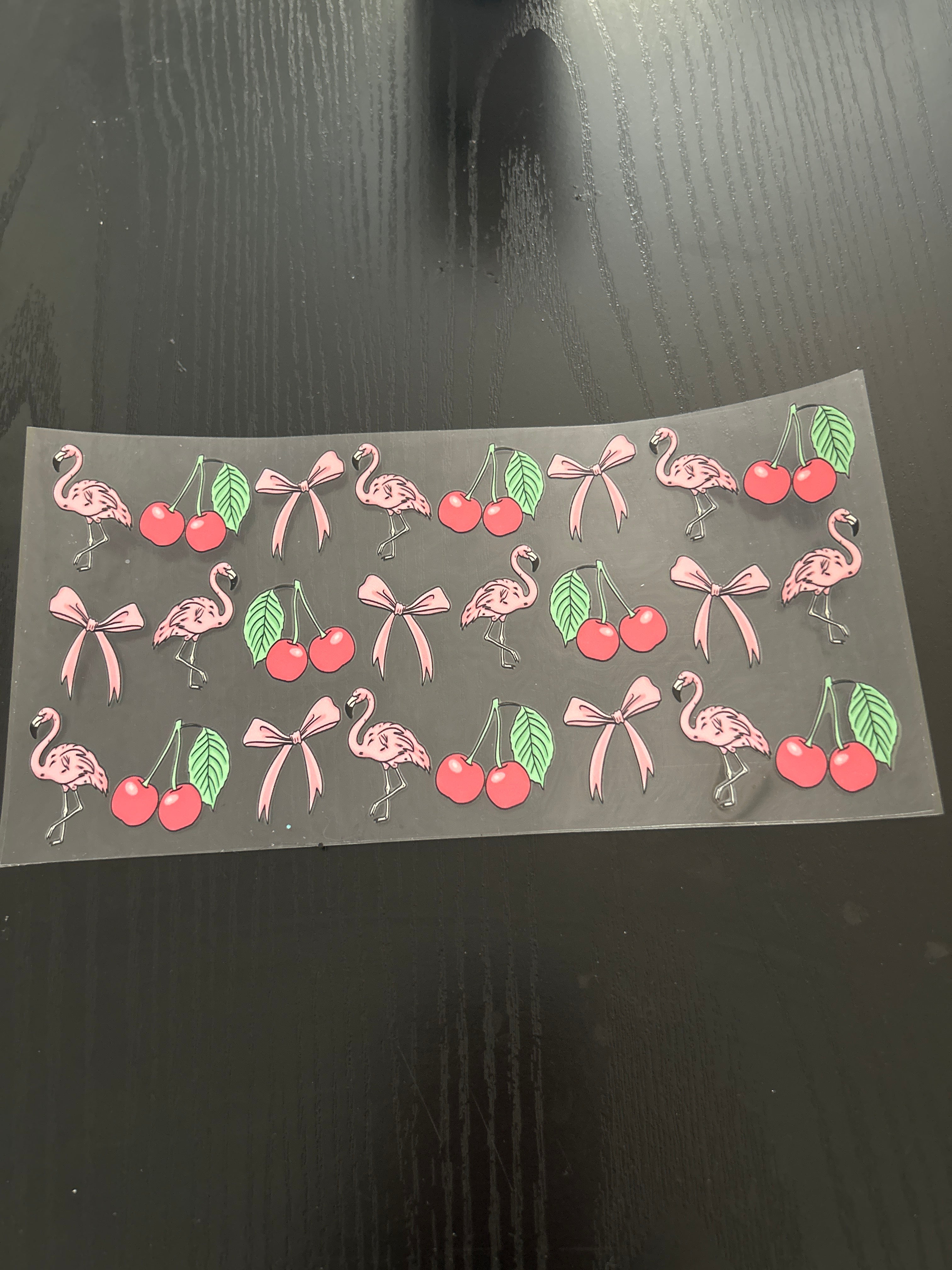 Flamingos, cherries, and bows 🦩 🎀🍒