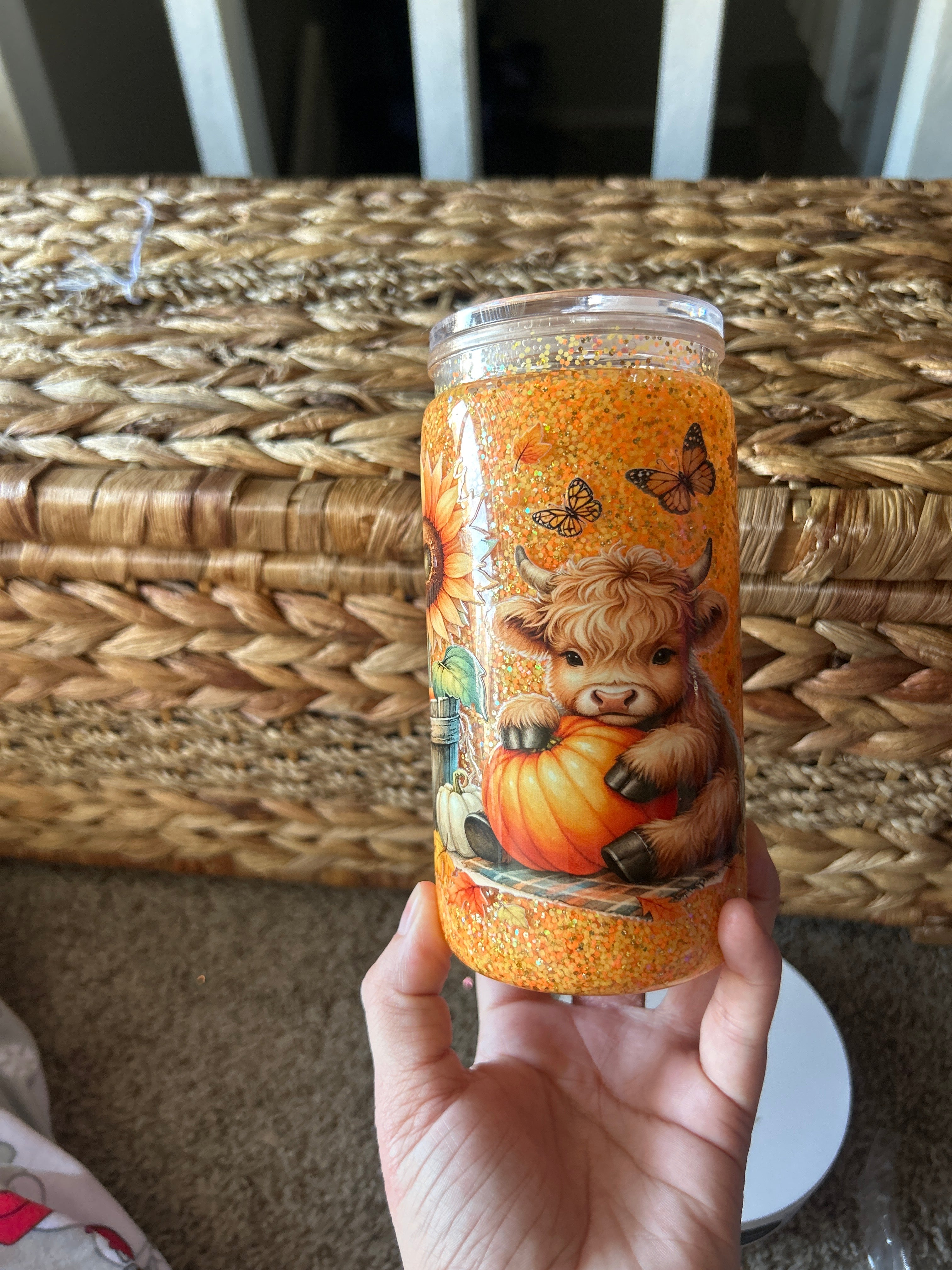 16 oz Glow in the Dark Fall Cow