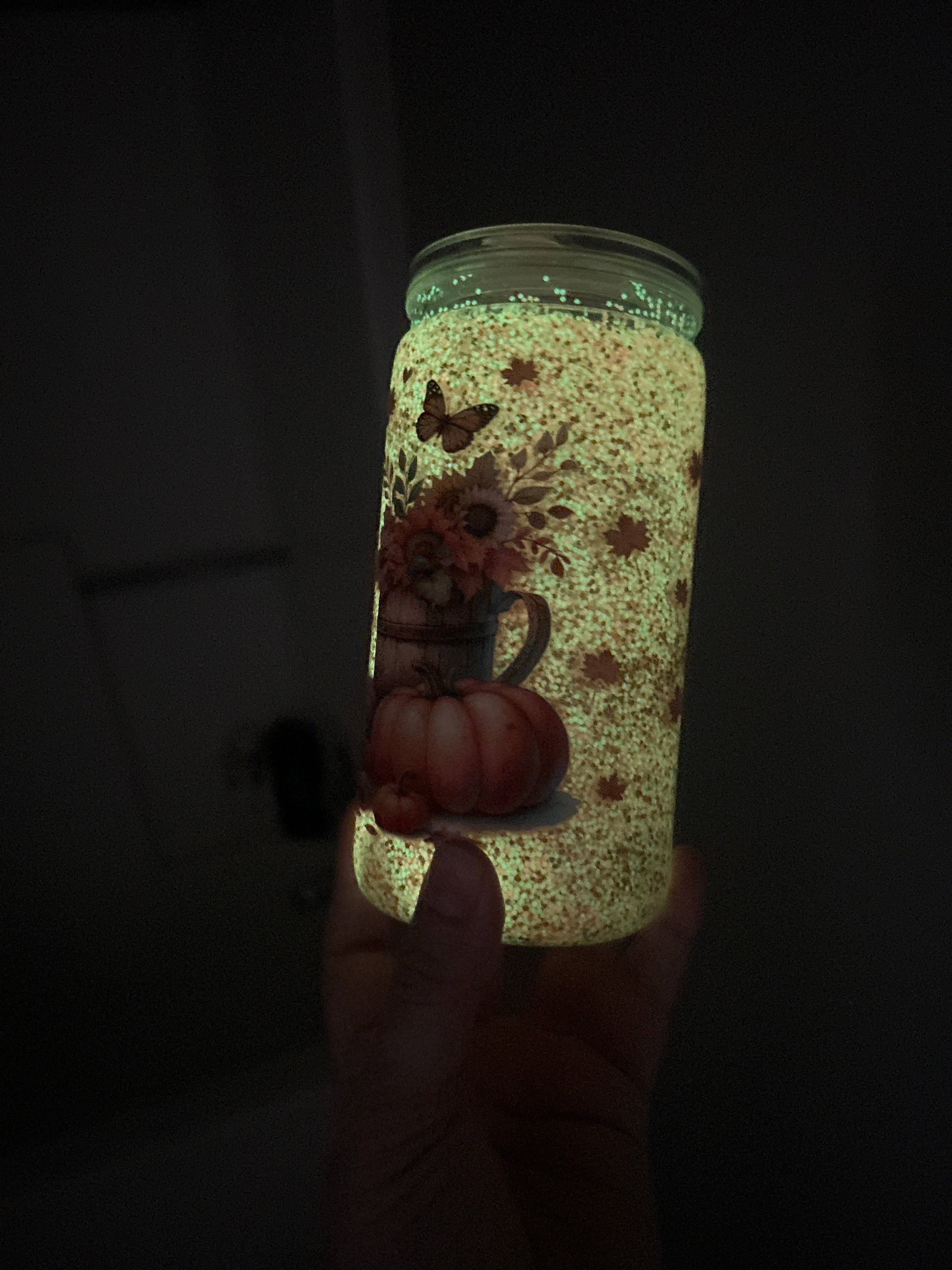 16 oz Glow in the Dark Fall Cow